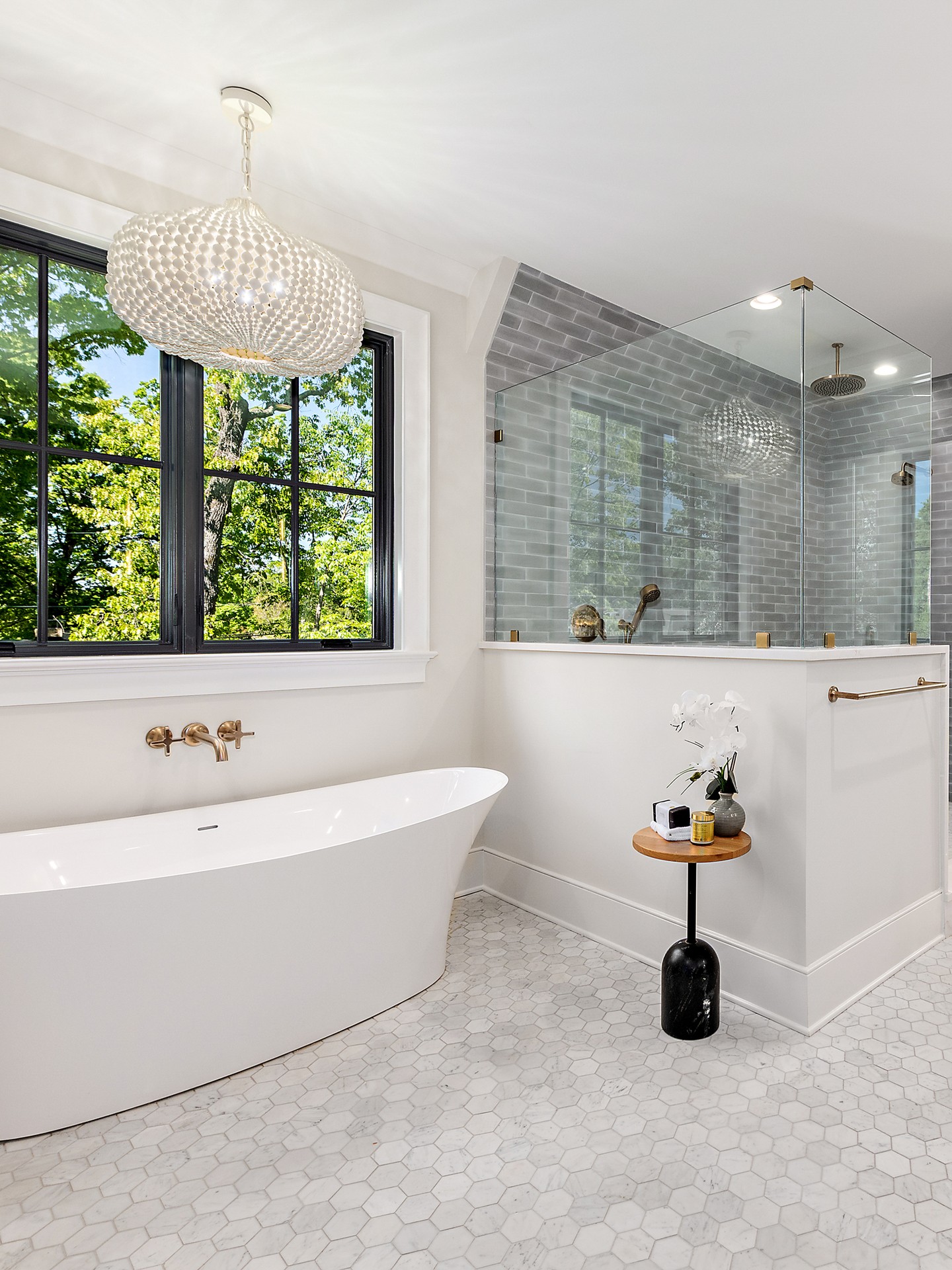 Step into serenity at 4110 Melchor Ave. ✨ 
This primary bath is a masterclass in contrast—airy, light-filled finishes create a sense of calm, while a bold black tile vanity wall makes a stunning statement. 
Would you dare to go bold with a statement wall in your bath, or do you prefer a soft, minimal look? Let us know below!