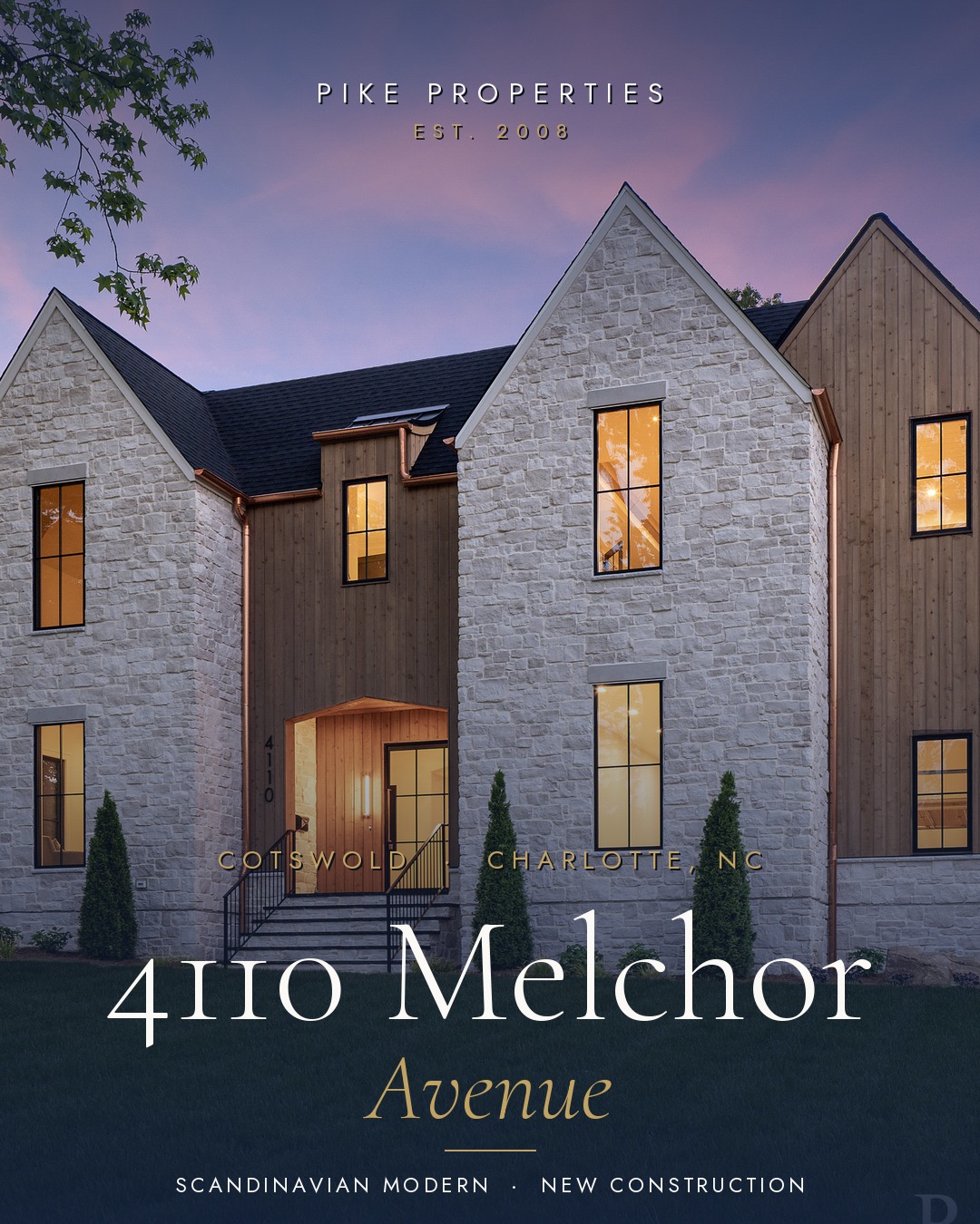 🏡 Charlotte hasn't seen a home like this.

4110 Melchor — Scandinavian Modern new construction in the heart of COTSWOLD.
🏛️ Old-world stone + warm cedar
🍳 Chef's kitchen with hidden scullery
🛁 22-ft primary spa retreat
🌿 ~800 sq ft of covered outdoor living
📍 8 min to SouthPark · 12 to Uptown
5 BD · 5.5 BA · 5,939 SF · 3-Car Garage
💰 Offered at $3,950,000

Private showings by appointment 👉 DM "MELCHOR" or call 704.332.3332