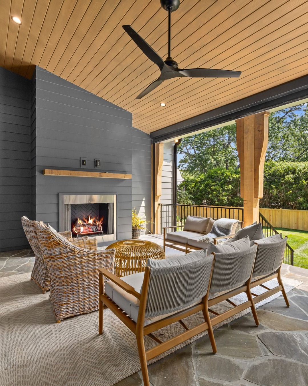 Retractable screens. Accordion doors that fold all the way open. A fireplace for the cooler nights.
This porch doesn't choose between indoor and outdoor. 🌿
5555 Lansing is on the market now. DM us to schedule a private showing.