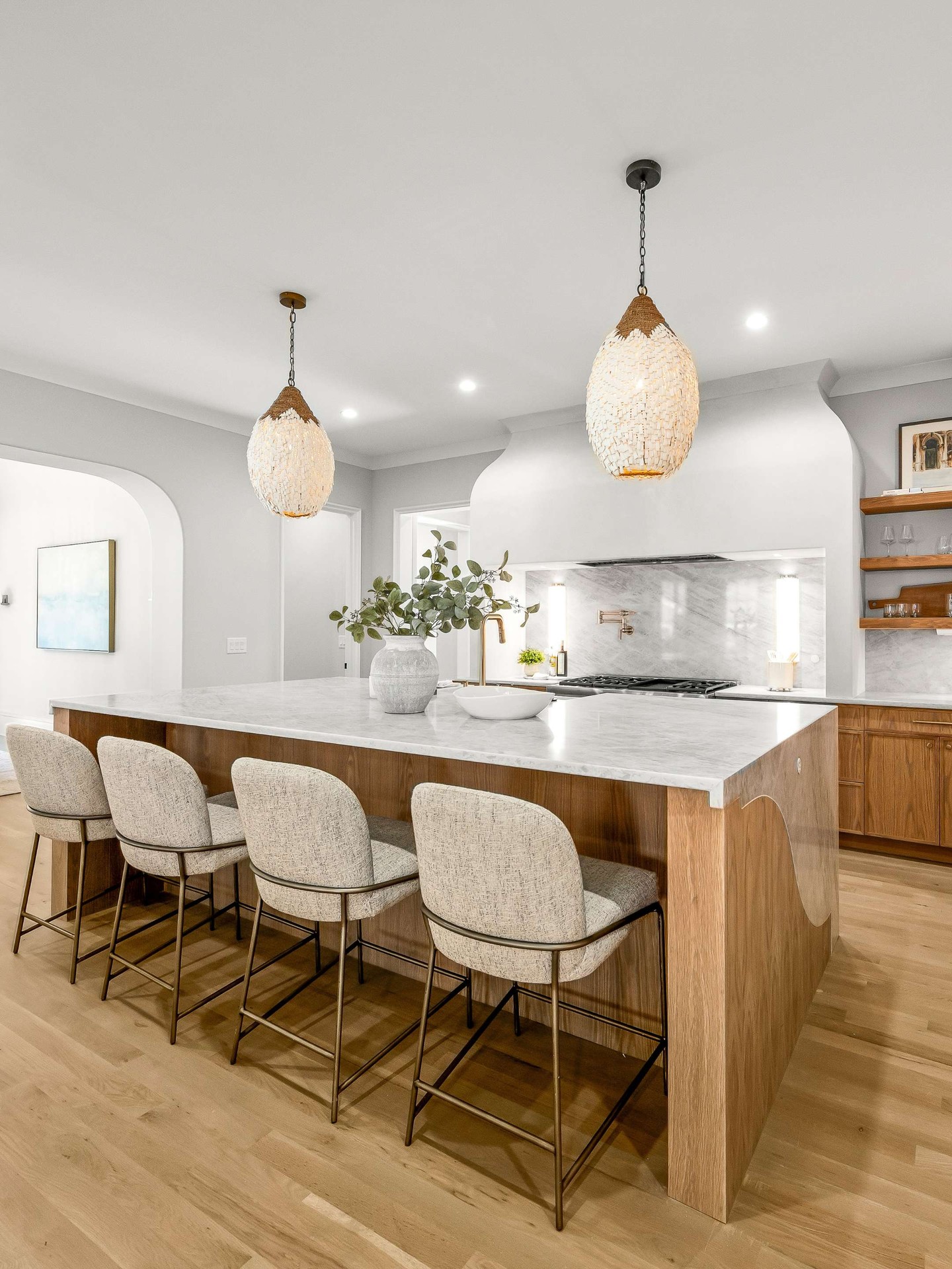 236 Wingrave Dr | Now Available

A kitchen built to be lived in. The island is wrapped in Taj Mahal quartz with a custom plastered range hood, white oak cabinetry throughout, and a scullery just off to the side to keep the mess out of sight.

Reach out if you're interested. 🏡

photos by @crownandkeymedia