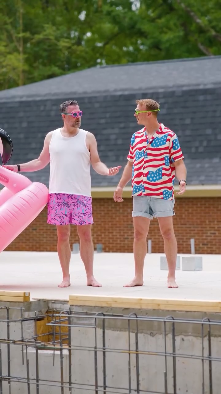 Happy birthday to the King of Details and Repeating Patterns. 👑 We promised him a pool day. We did not promise him a finished pool. 
Thank you for everything you've built here, Matt.