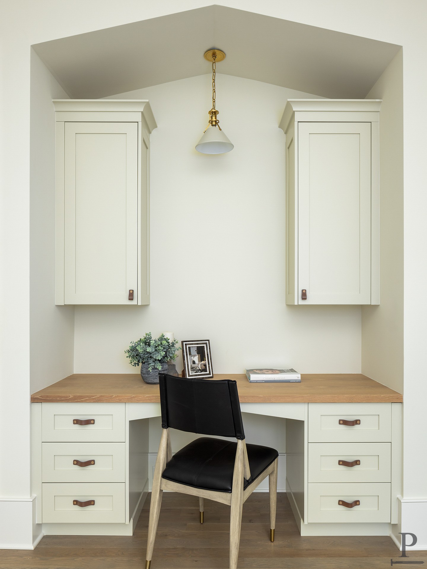 A built-in worth working from. This desk nook at 4110 Melchor Ave pairs soft white cabinetry with leather pulls and a warm wood top, and it's just one of the small details tucked throughout this home.

Now available. Reach out to schedule a private showing. ✨